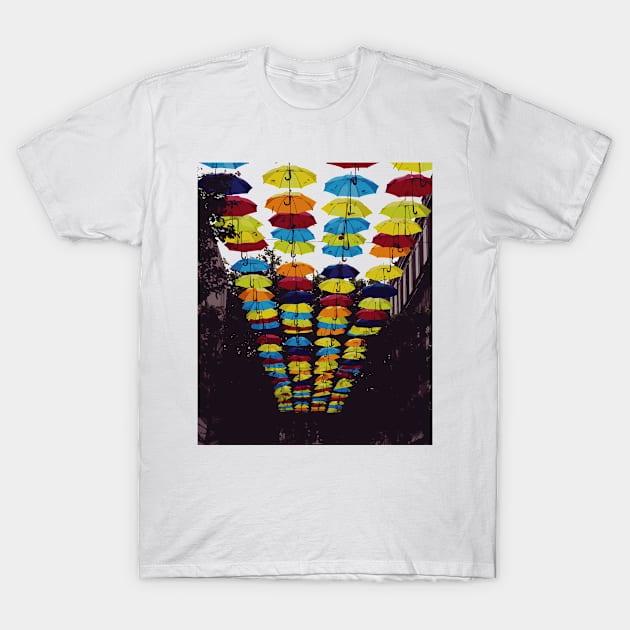 umbrellas T-Shirt by amitsurti